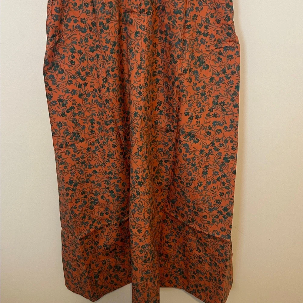 Madewell Floral Twist Front Poplin Midi Dress, Size 6 - Picture 10 of 14